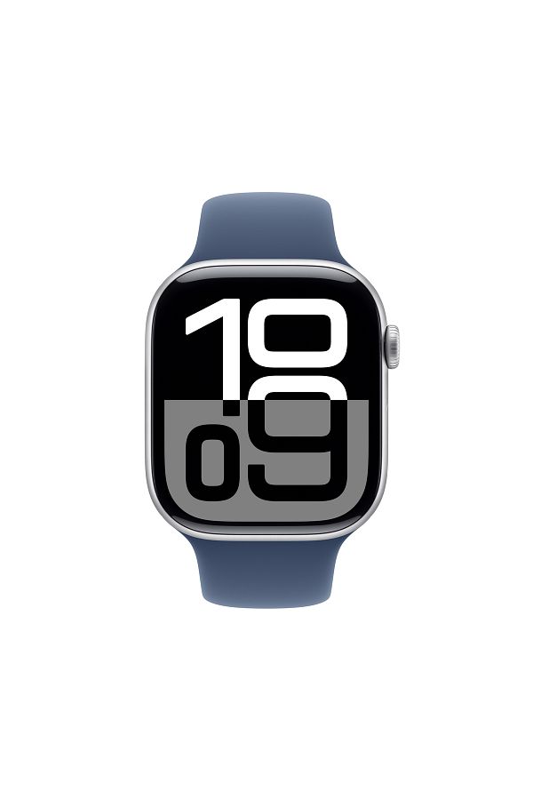 Apple Watch Series 10 GPS + Cellular 46mm Silver Aluminium Case with Denim Sport Band - M/L - Görsel 2