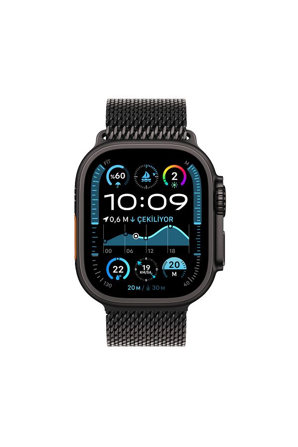 Apple Watch Ultra 2 GPS + Cellular 49mm Siyah Titanyum Kasa + Siyah Titanyum Milano Loop - M - Görsel 2