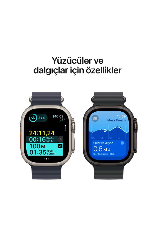Apple Watch Ultra 2 GPS + Cellular 49mm Black Titanium Case with Black Ocean Band - Görsel 5