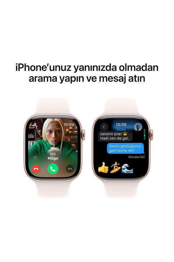Apple Watch Series 10 GPS + Cellular 42mm Rose Gold Aluminium Case with Light Blush Sport Band - M/L - Görsel 7