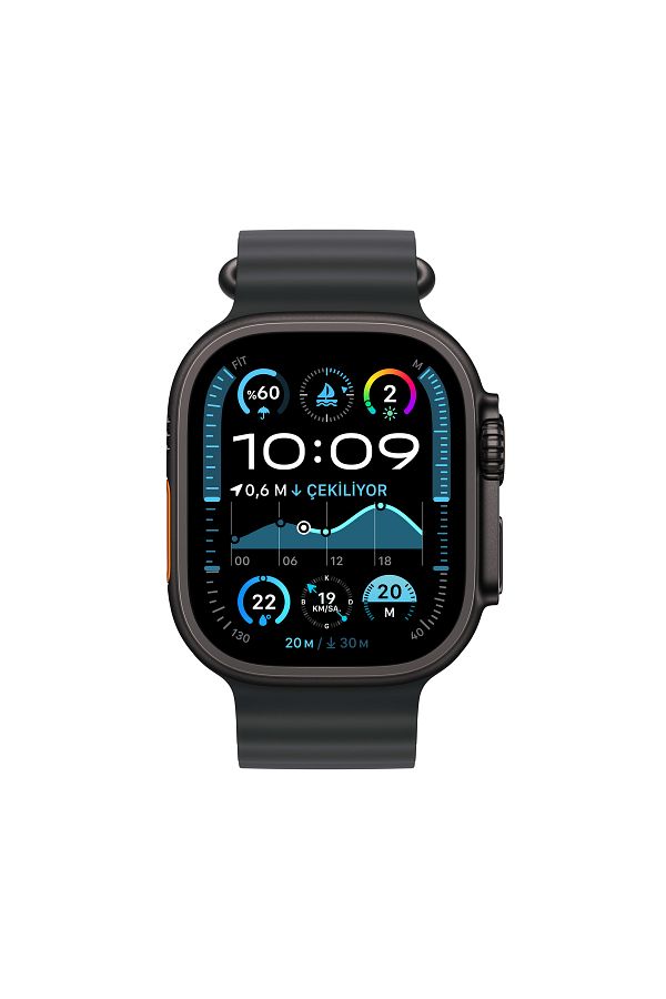 Apple Watch Ultra 2 GPS + Cellular 49mm Black Titanium Case with Black Ocean Band - Görsel 2