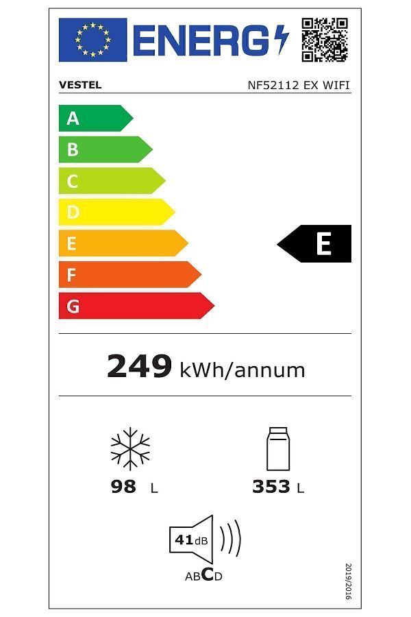 VESTEL NF52112 EX WIFI 451 Lt No-Frost Buzdolabı - Görsel 7
