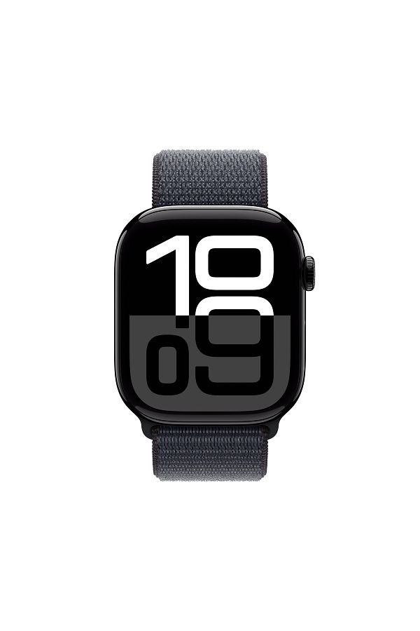 Apple Watch Series 10 GPS + Cellular 42mm Jet Black Aluminium Case with Ink Sport Loop - Görsel 2