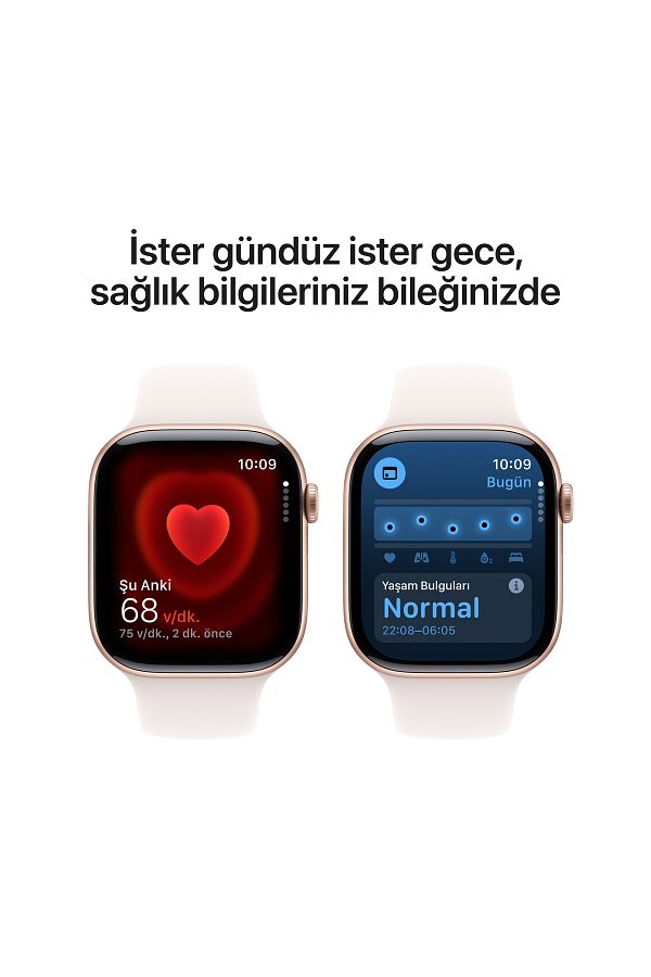 Apple Watch Series 10 GPS 42mm Rose Gold Aluminium Case with Light Blush Sport Band - M/L - Görsel 5