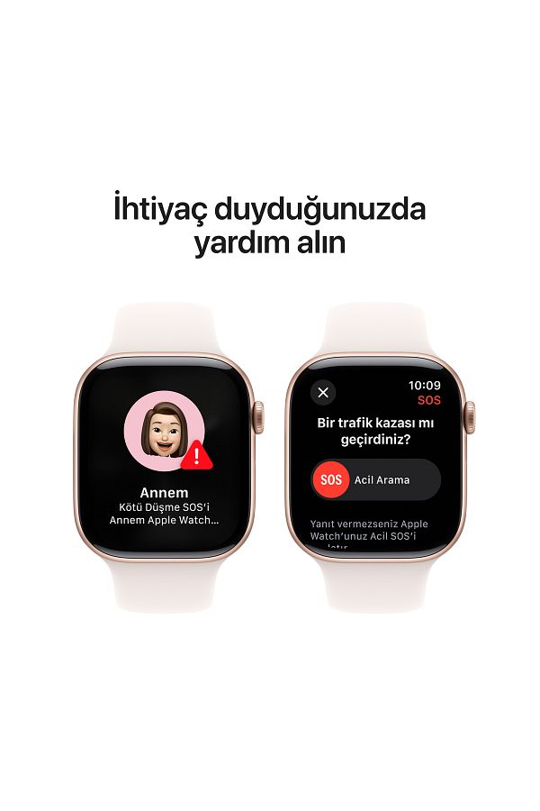 Apple Watch Series 10 GPS 42mm Rose Gold Aluminium Case with Light Blush Sport Band - S/M - Görsel 6