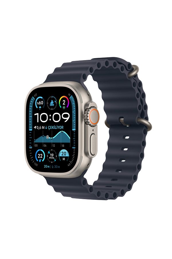 Apple Watch Ultra 2 GPS + Cellular 49mm Natural Titanium Case with Blue Trail Loop - M/L