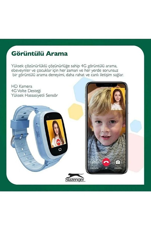 Slazenger Akıllı Çocuk Saati 4g Sim Tüm Operatör Kart Destekli Görüntülü Görüşme Özelliği - Görsel 4