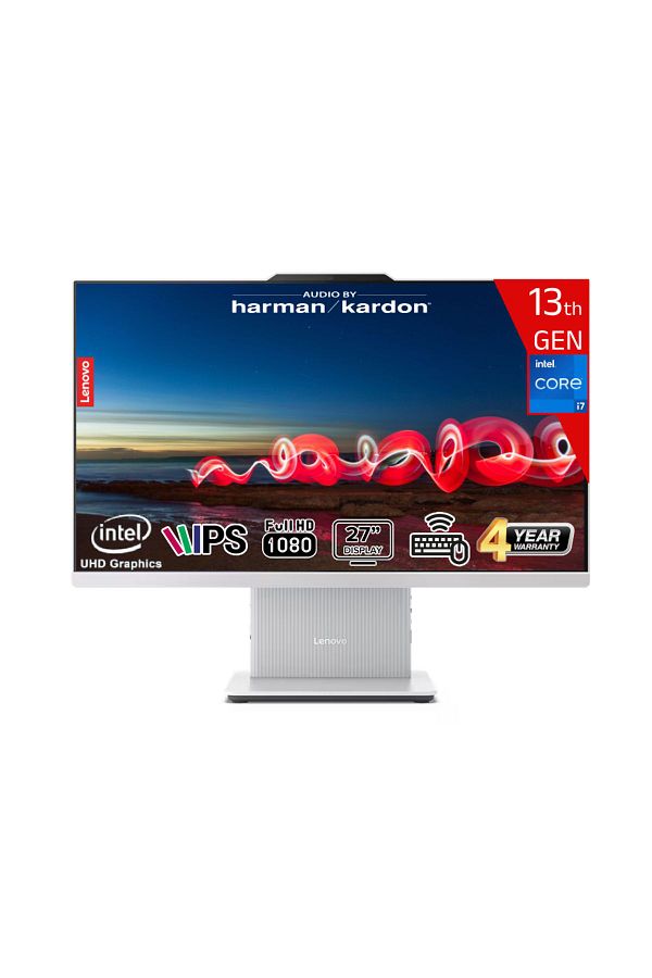 LENOVO i7-13620H 32GB DDR5 1TB SSD 27 FHD IPS FreeDos F0HM004JTR-321 Beyaz AIO Bilgisayar