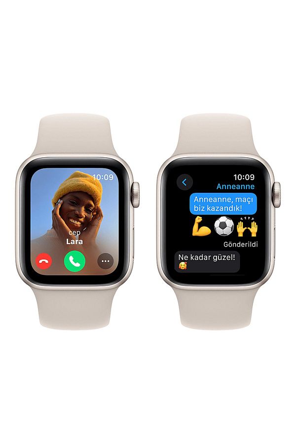 Apple Watch SE 2023 GPS + Cellular MRGX3TU/A  44 mm Yıldız Işığı Alüminyum Kasa ve Yıldız Işığı Spor Kordo - Görsel 5