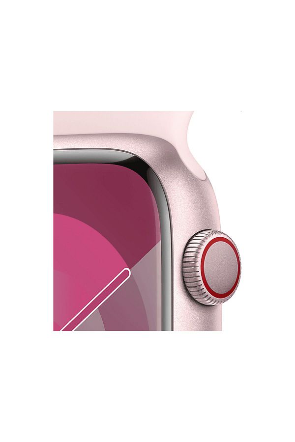 Apple Watch Series 9 GPS + Cellular MRMK3TU/A  45 mm Pembe Alüminyum Kasa ve Uçuk Pembe Spor Kordon - S/M - Görsel 3