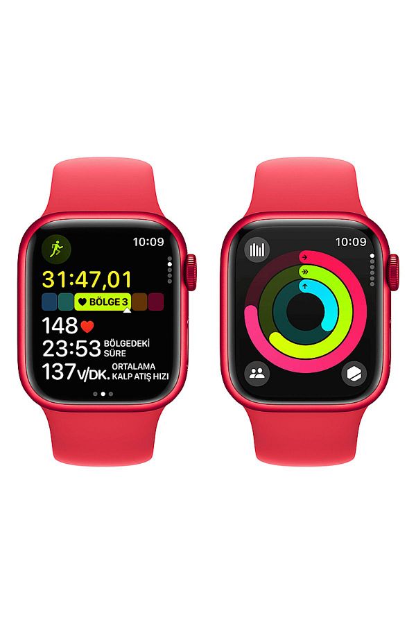 Apple Watch Series 9 GPS + Cellular MRYE3TU/A  45 mm PRODUCT(RED) Alüminyum Kasa ve (PRODUCT)RED Spor Kord - Görsel 5