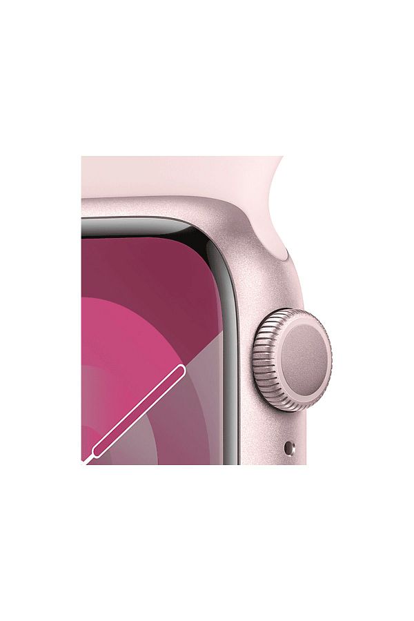 Apple Watch Series 9 GPS + Cellular MRJ03TU/A  41 mm Pembe Alüminyum Kasa ve Uçuk Pembe Spor Kordon - M/L - Görsel 2