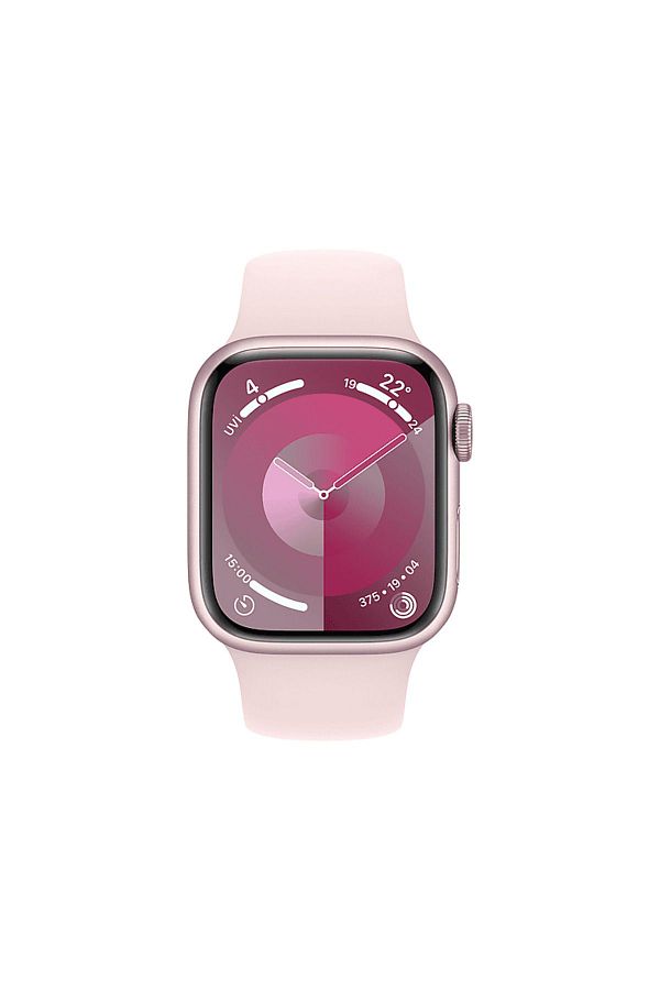 Apple Watch Series 9 GPS + Cellular MRJ03TU/A  41 mm Pembe Alüminyum Kasa ve Uçuk Pembe Spor Kordon - M/L