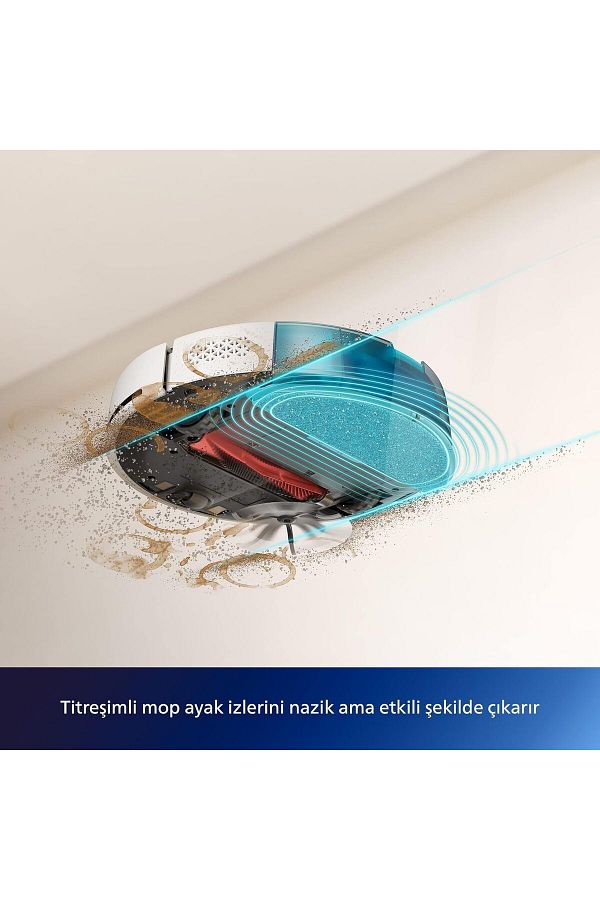 Philips İSTASYONLU,HomeRun 7000 Serisi Aqua Çöp İstasyonlu Akıllı Robot Süpürge, LiDAR, EPA11 Filtre - Görsel 4