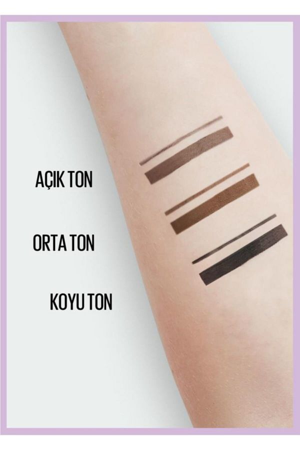 Express Brow Satin Duo Çift Taraflı Kaş Kalemi - 01 Açık Ton_5