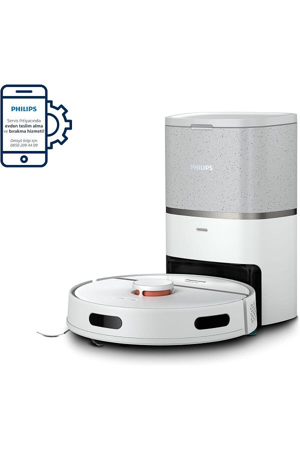 Philips KURU+ISLAK İstasyonlu 3000 Serisi Islak Kuru Moplu Beyaz Robot Süpürge,4000 Pa,EPA11 , 0,35 L - Görsel 3