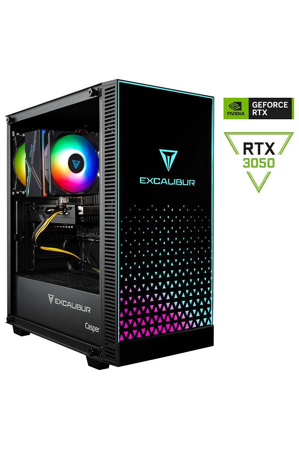 CASPER Excalibur E65H.124F-BF50X-0HC INTEL CORE i5-12400F 16GB RAM 1TB NVMe SSD RTX3050 DOS GAMING