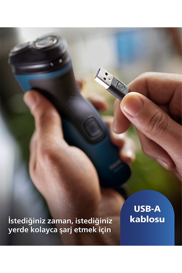 Philips 1000 Serisi  Tıraş Makinesi-Sıfır Tıraş,Su Geçirmez,Esnek Başlık S1134/00 - Görsel 8