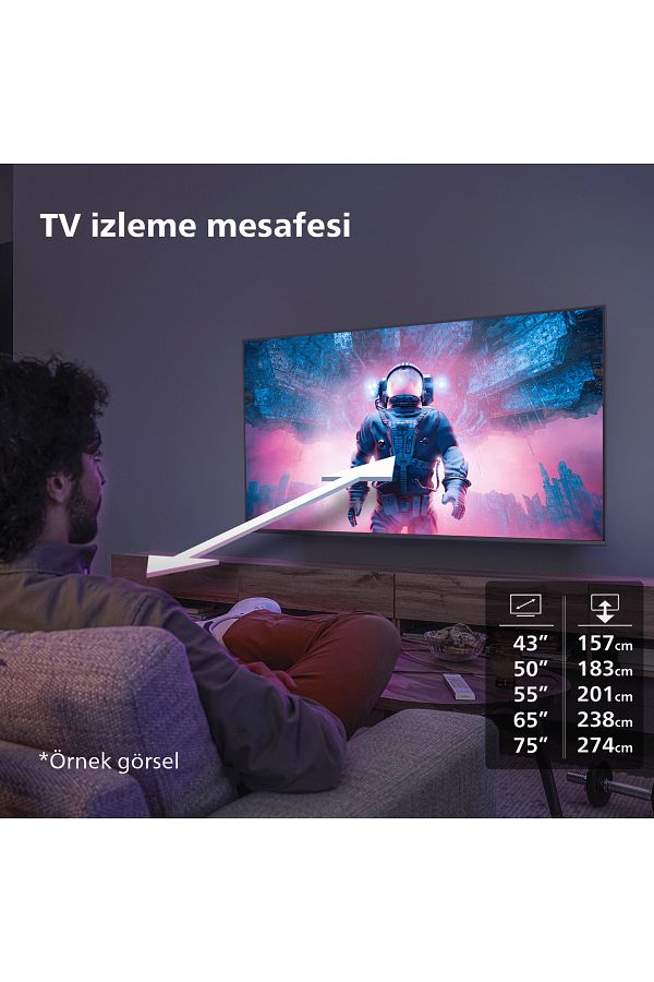 Philips 50PUS7609/62 50'' 4K UHD Uydu Alıcılı Smart LED TV - Görsel 8