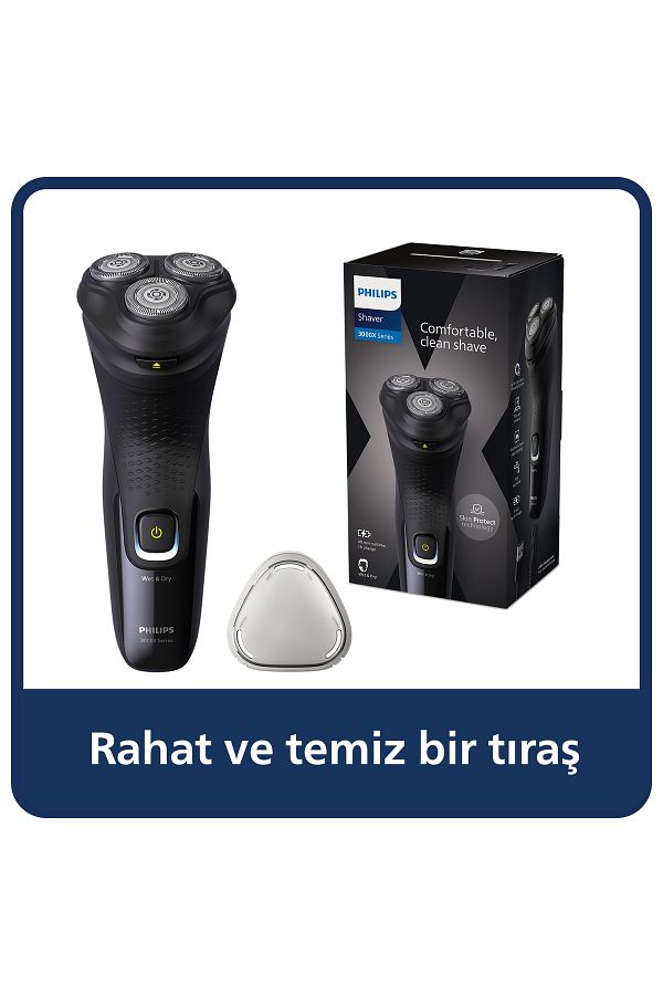 Philips 3000xserisi Tıraş Makinesi X3021/00,sinekkaydı Tıraş,ıslak Ve Kuru Kullanım,hassas Düzeltici