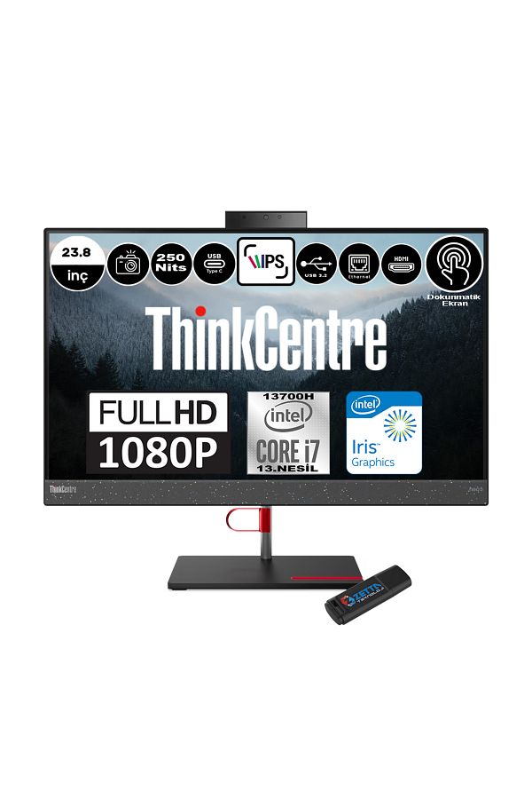 LENOVO Thinkcentre Neo 50a I7 13700h 32gb 512gb Ssd W11pro Dokunmatik 23,8" Fhd 12k9004btrp04