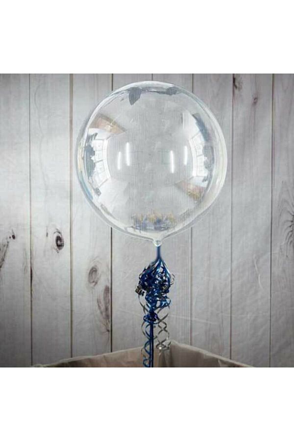 1 Adet 24 inc 60 cm Şeffaf Büyük Balon Transparan Cam Gibi Şeffaf Balon Yuvarlak