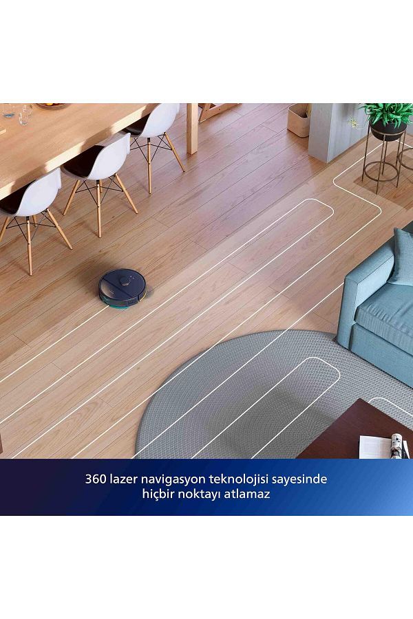 Philips Islak/ Kuru Robot Süpürge, 2700 Pa Emiş Gücü, LiDAR - Görsel 2