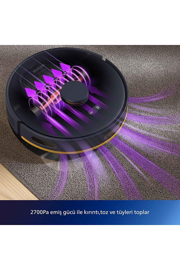 Philips Islak/ Kuru Robot Süpürge, 2700 Pa Emiş Gücü, LiDAR - Görsel 7