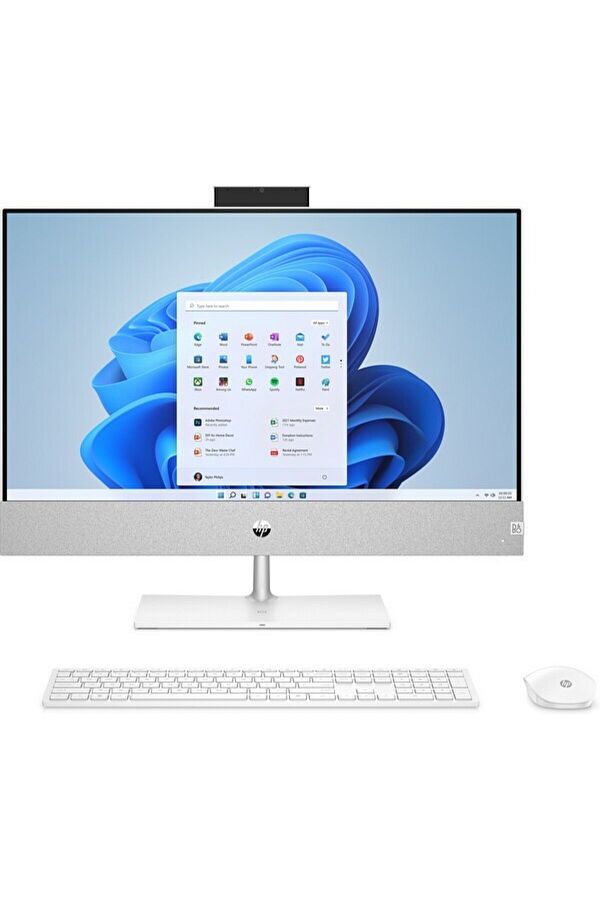 HP Pavilion AMD Ryzen5-5500U 16Gb RAM 512Gb SSD AMD Radeon Grafik Kartı 23,8" W11 Gümüş All-In One D