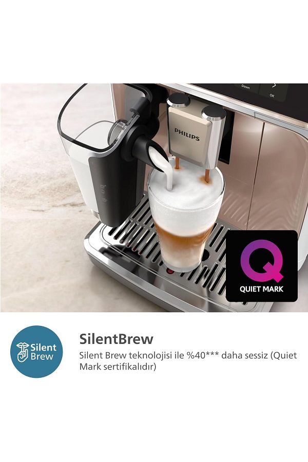 Philips LatteGo Espresso Makinesi, 5500 Serisi, SilentBrew Teknolojisi,  20 Sıcak ve Soğuk İçecek - Görsel 3