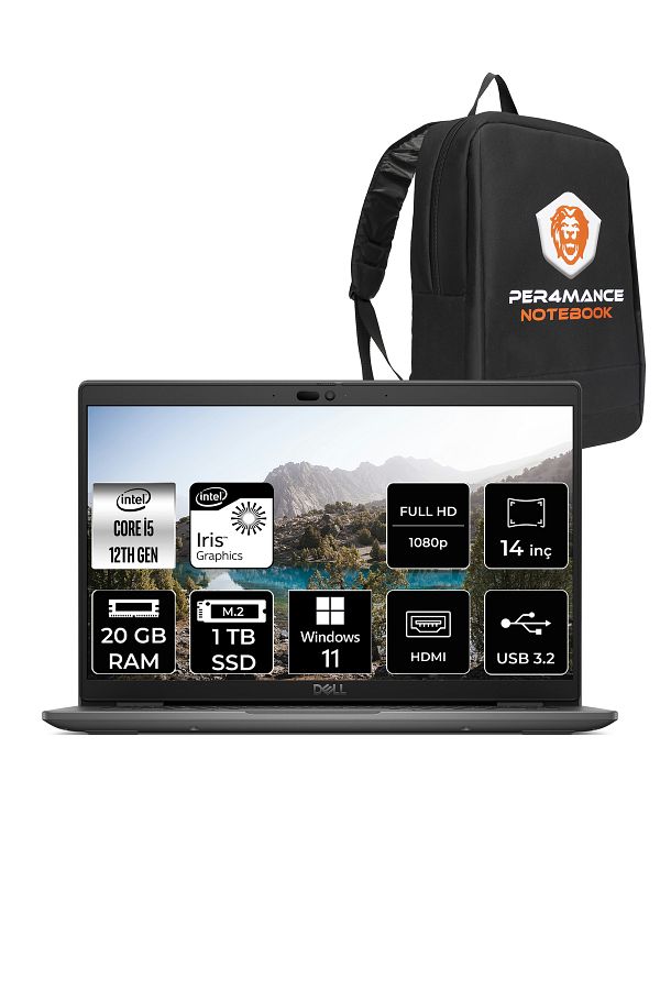 Dell Latitude 3440 Intel Core i5 1235U 20GB 1TB SSD 14" FHD W11H & PER4 Çanta
