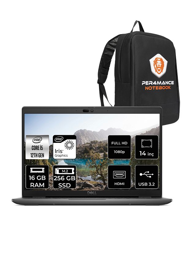Dell Latitude 3440 Intel Core i5 1235U 16GB 256GB SSD 14" FHD FDOS & PER4 Çanta
