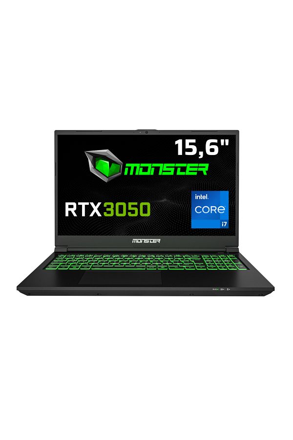 MONSTER Abra A5 V21.4 Intel Core i7 12700H 16 GB RAM 500 GB SSD 6 GB RTX 3050 FreeDOS 15,6" FHD 144 Hz