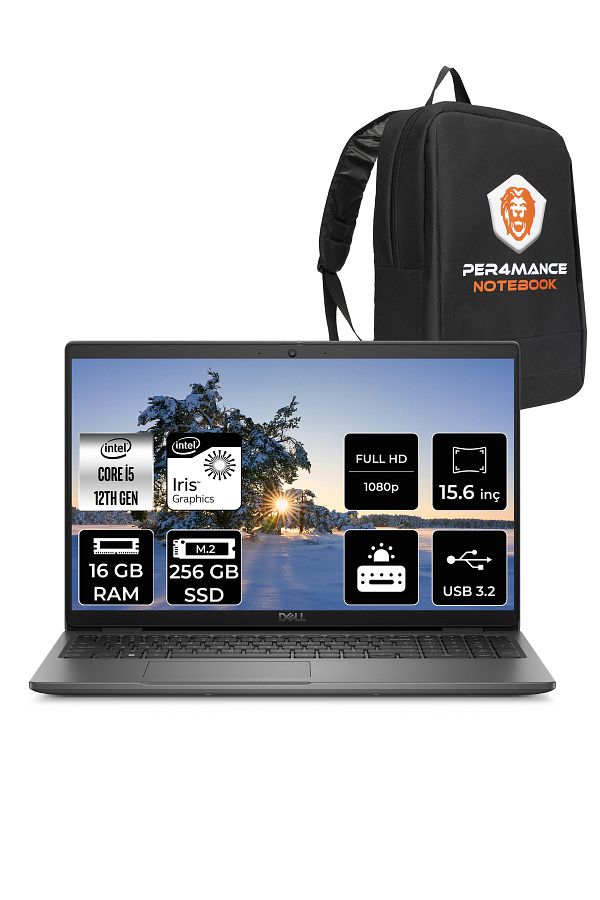 Dell Latitude 3540 Intel Core i5 1235U 16GB 256GB SSD 15.6" FHD FDOS & PER4 Çanta