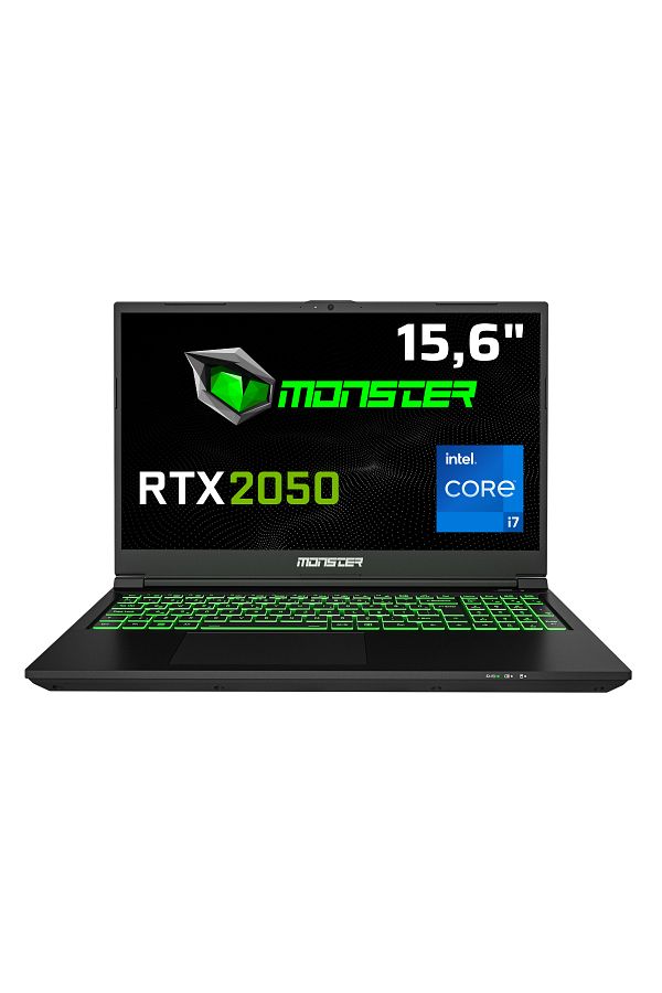 MONSTER Abra A5 V21.3.6 Intel Core i7 12700H 8 GB RAM 500 GB SSD 4 GB RTX 2050 FreeDOS 15,6" FHD 144 Hz