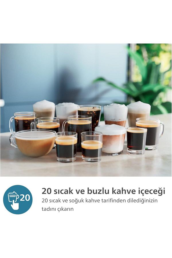 Philips LatteGo Espresso Makinesi, 5500 Serisi, SilentBrew Teknolojisi,  20 Sıcak ve Soğuk İçecek - Görsel 2