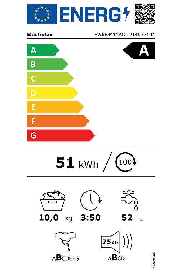 Electrolux EW6F3411ACT 600 Serisi SensiCare 10 kg 1400 devir A sınıfı AutoDose Wi-Fi Çamaşır Makinesi - Görsel 14