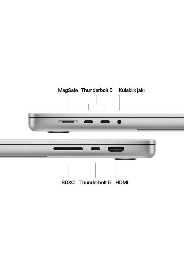 Apple 16-inch MacBook Pro: Apple M4 Pro chip with 14?core CPU and 20?core GPU, 24GB, 512GB SSD - Gümüş - Görsel 7