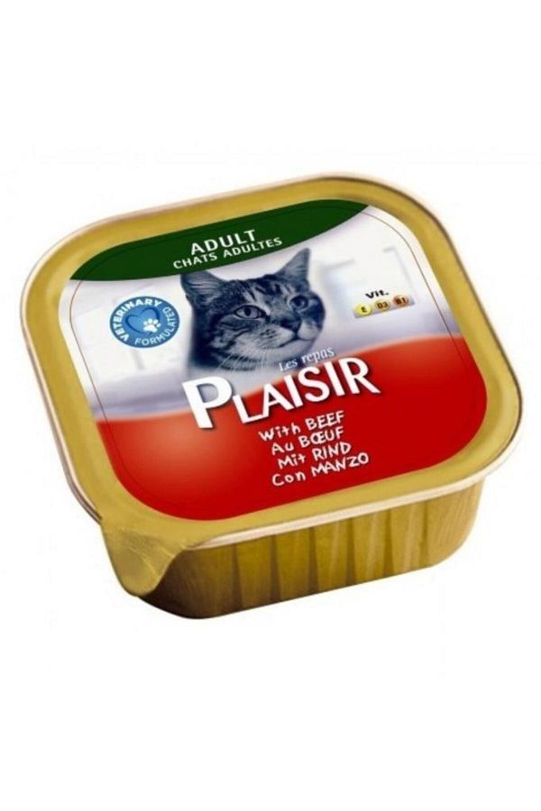 Plaısır Ezme Biftekli Konserve Kedi Maması 100 gr