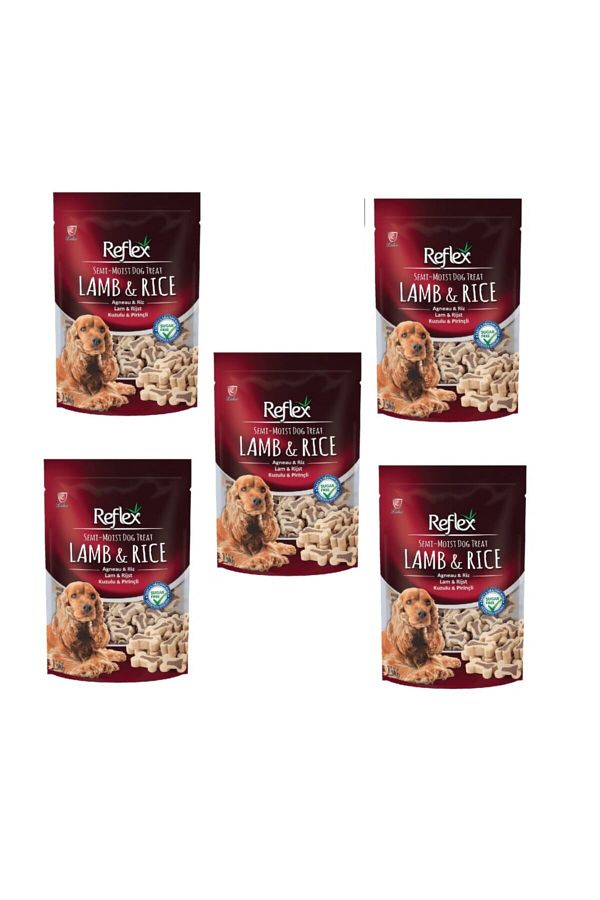 Semi Kuzu Etli & Pirinçli Mini Kemik Köpek Ödül 150 Gr X 5