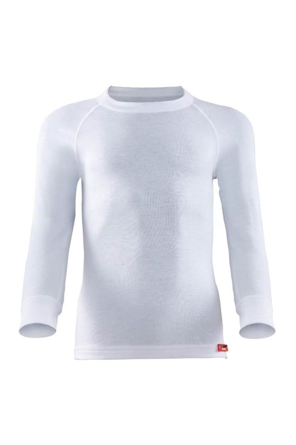 Unisex Çocuk Beyaz Termal Uzun Kol T-shirt 9265