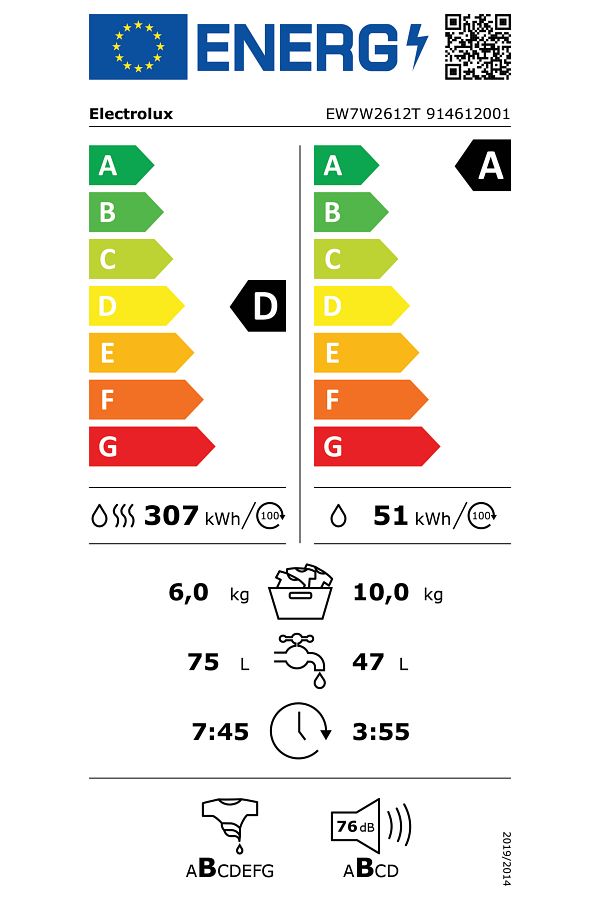 Electrolux EW7W2612T 700 Serisi SteamCare 10/6kg 1600 devir Buharlı Kurutmalı Çamaşır Makinesi - Görsel 14