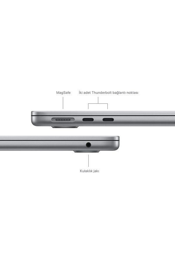 Apple 13-inch MacBook Air: Apple M3 chip with 8-core CPU and 10-core GPU, 16GB, 512GB SSD - Uzay Grisi - Görsel 7