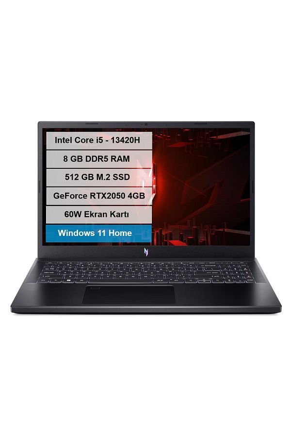 ACER Nitro V15 Intel I5 13420h 8gb 512gb Ssd Rtx2050-4gb 15.6" Fhd 144hz W11 Home Notebook Nh.qndey.002
