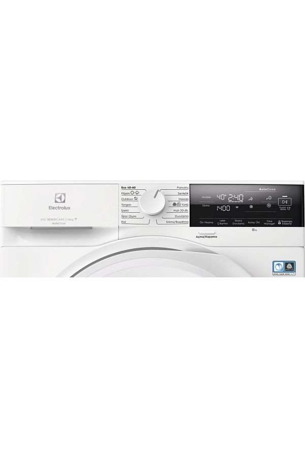 Electrolux EW6F3411ACT 600 Serisi SensiCare 10 kg 1400 devir A sınıfı AutoDose Wi-Fi Çamaşır Makinesi - Görsel 2