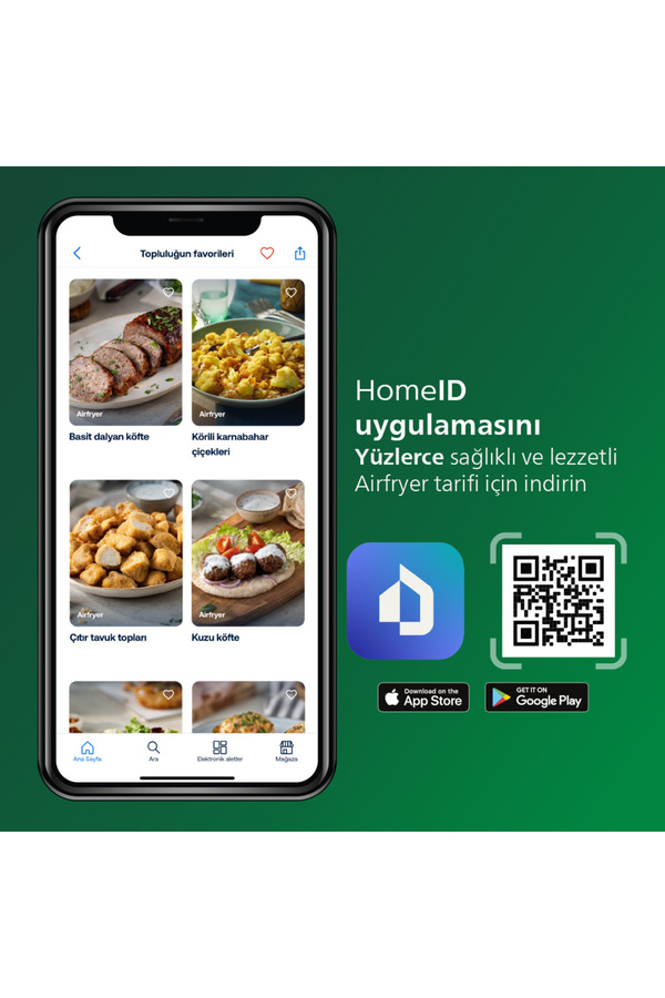 Philips 3000 Serisi L Airfryer, 0.8kg, 4.1L Kapasiteli Hazne, Siyah, HD9243/90 - Görsel 6