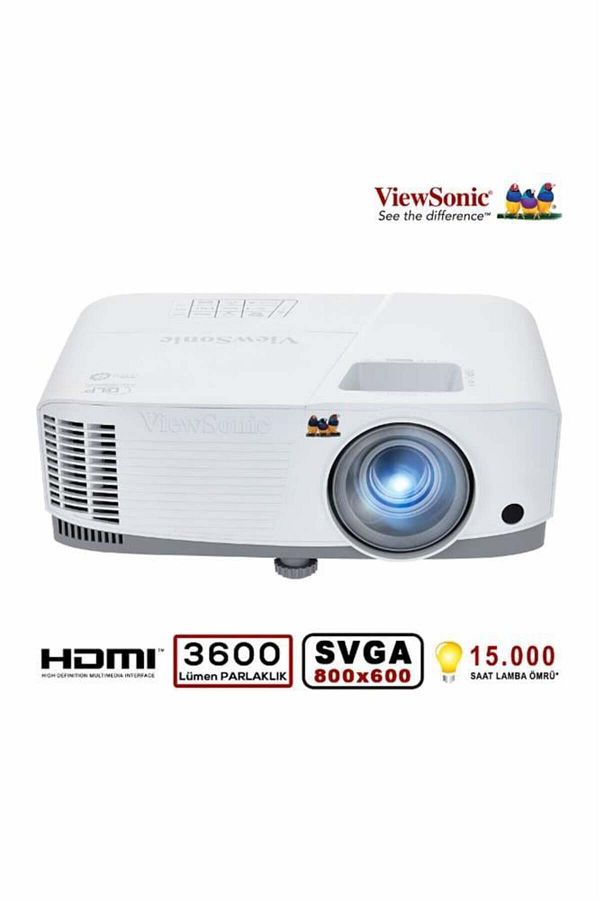 ViewSonic Pa700s Dlp Svga(800X600) 4500al 2xhdmı 1xvga 12.500:1 3w Hoparlör Projeksiyon