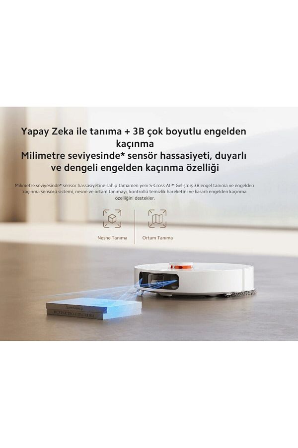 Xiaomi Akıllı İos-Android Wi?-fi? Bağlantı I?stasyonlu Çift Döner Paspaslı 4000pa Kontrol Robot Süpürge - Görsel 2