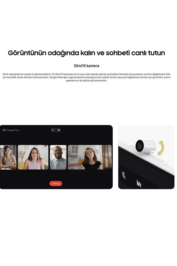 Samsung 32 Inç 4K Akıllı-SMART Monitör TV M8 M80c Beyaz Slim Tasarım Premium Gövde+ Logitech Kablosuz Klavye - Görsel 7