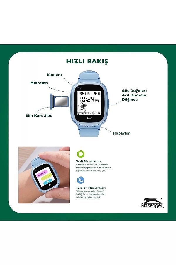 Slazenger Sl.09.2158.5.03 Çocuk Akıllı Saat Gprs Kameralı Sim Kartlı Sos Arama - Görsel 4